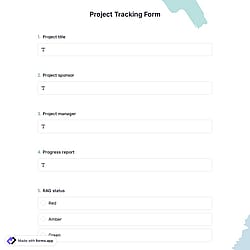 Project Tracking Form