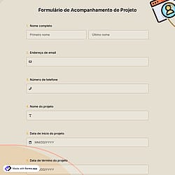Formulário de Acompanhamento de Projeto
