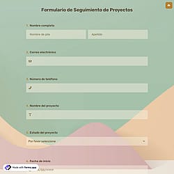 Formulario de Seguimiento de Proyectos