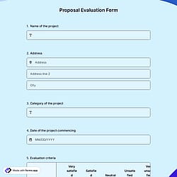 Proposal Evaluation Form