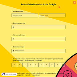 Formulário de Avaliação de Estágio
