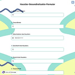 Haustier-Gesundheitsakte-Formular