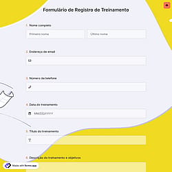 Formulário de Registro de Treinamento
