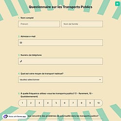 Questionnaire sur les Transports Publics