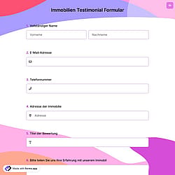 Immobilien Testimonial Formular