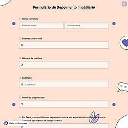 Formulário de Depoimento Imobiliário
