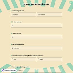 Lieferantenzahlungsformular