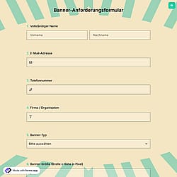 Banner-Anforderungsformular