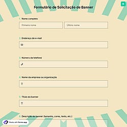 Formulário de Solicitação de Banner