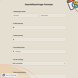 Geschäftsanfrage-Formular