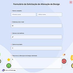 Formulário de Solicitação de Alteração de Design