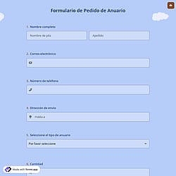 Formulario de Pedido de Anuario