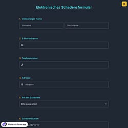 Elektronisches Schadensformular
