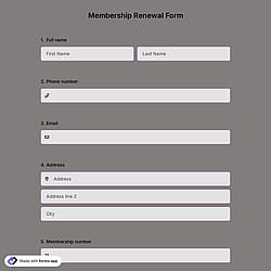 Membership Renewal Form