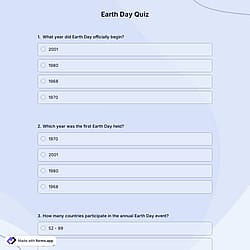 Earth Day Quiz