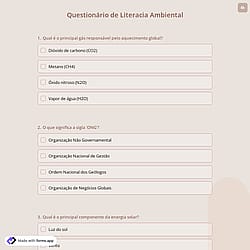 Questionário de Literacia Ambiental