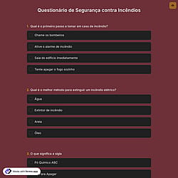 Questionário de Segurança contra Incêndios