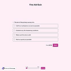 First Aid Quiz