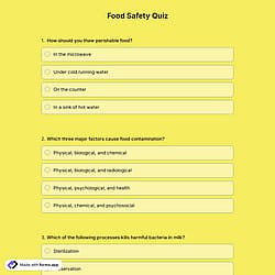 Food Safety Quiz