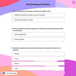 Quiz Domingo de Ramos