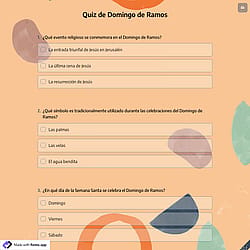 Quiz de Domingo de Ramos