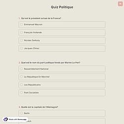 Quiz Politique
