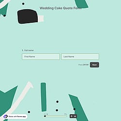 Wedding Cake Quote Form