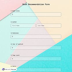 Book Recommendation Form
