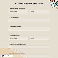 Formulario de Referencia Profesional