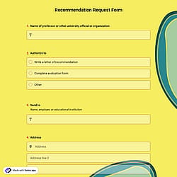 Recommendation Request Form