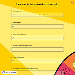 Formulaire de Demande de Recommandation
