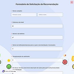 Formulário de Solicitação de Recomendação