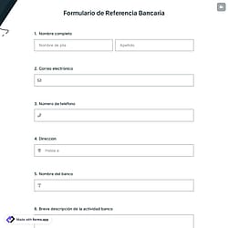 Formulario de Referencia Bancaria