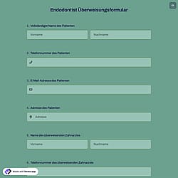 Endodontist Überweisungsformular