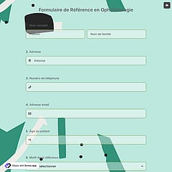 Formulaire de Référence en Ophtalmologie