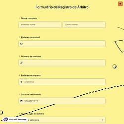 Formulário de Registro de Árbitro