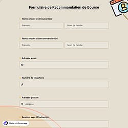 Formulaire de Recommandation de Bourse