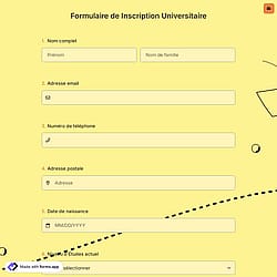 Formulaire de Inscription Universitaire
