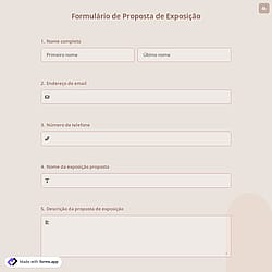 Formulário de Proposta de Exposição
