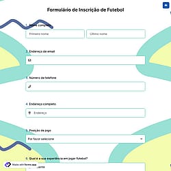 Formulário de Inscrição de Futebol