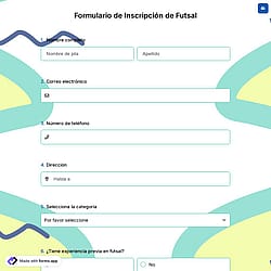 Formulario de Inscripción de Futsal