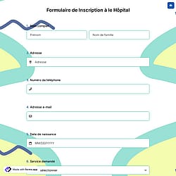 Formulaire de Inscription à le Hôpital