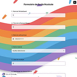 Formulaire de Sortie Musicale