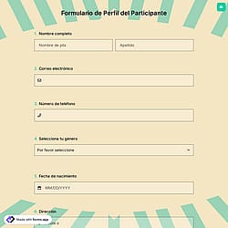 Formulario de Perfil del Participante