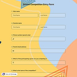 School Competition Entry Form