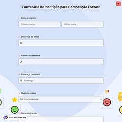 Formulário de Inscrição para Competição Escolar