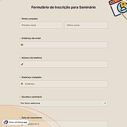 Formulário de Inscrição para Seminário