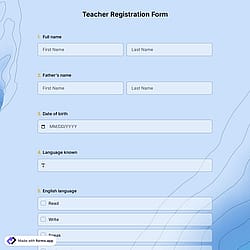 Teacher Registration Form
