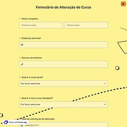 Formulário de Alteração de Curso