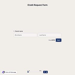 Credit Request Form